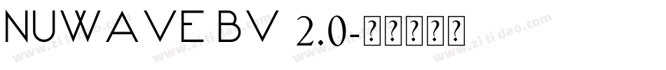 NuWave BV 2.0字体转换